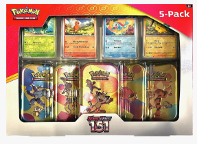 Costco Pokemon Scarlet & Violet 151 Mini Tin 5-pack (Meowth)