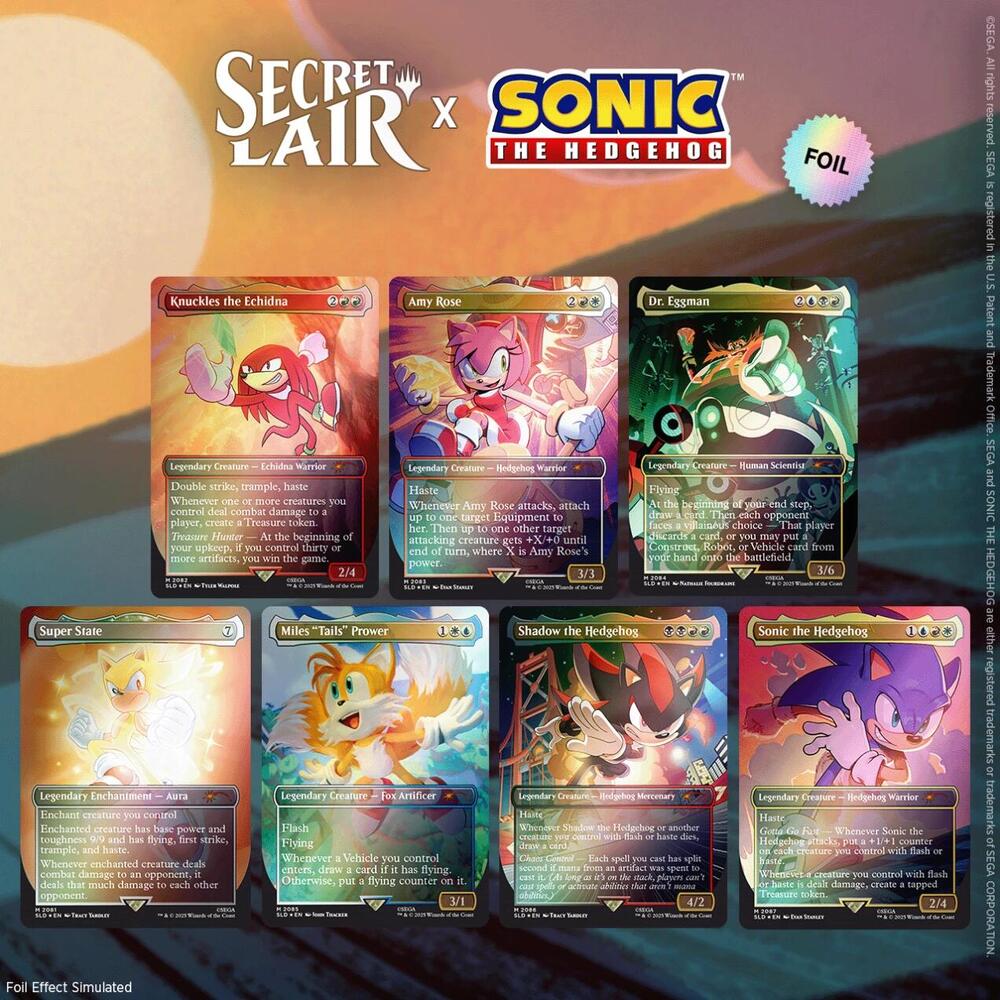 Secret Lair x Sonic the Hedgehog Friends and Foes Holo
